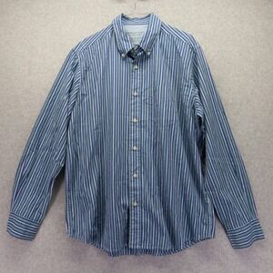 American Eagle Shirt Mens Large Casual Pocket Button Down Striped Long Sleeve